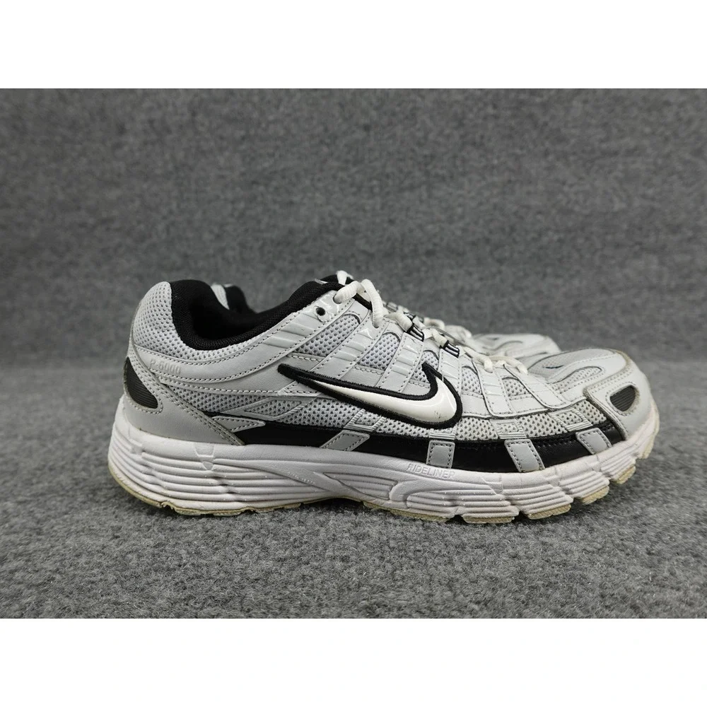 Nike P-6000 Running Shoes Mens 10.5 Silver Black Y2K Retro Mesh‎ CD6404-006